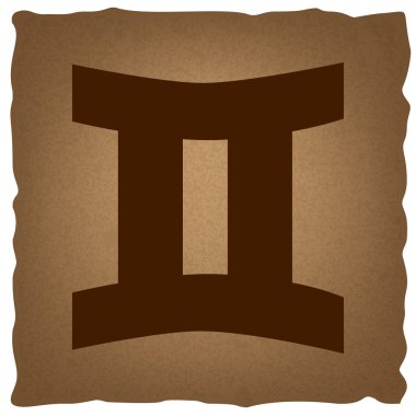 İkizler işareti. Vintage etkisi