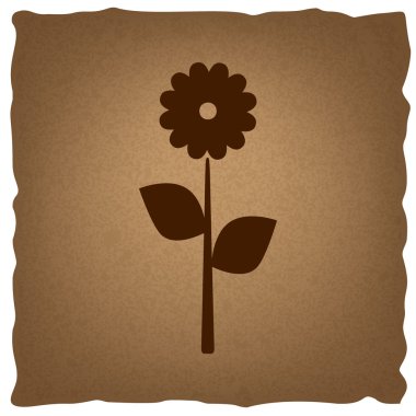 Çiçek işareti. Vintage etkisi