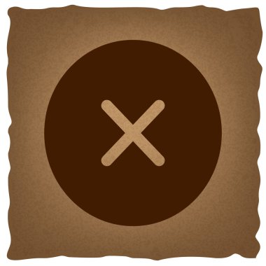 İşareti çapraz. Vintage etkisi