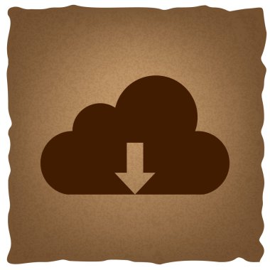 Bulut işareti. Vintage etkisi