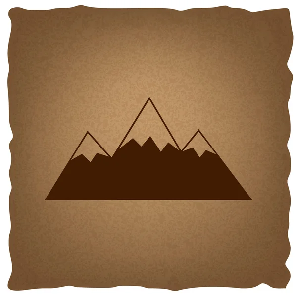 Señal de montaña. Efecto vintage — Vector de stock