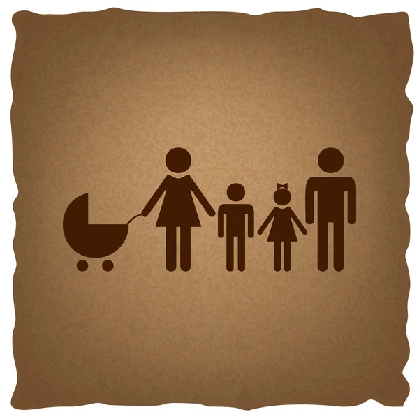 Familie teken. Vintage effect — Stockvector