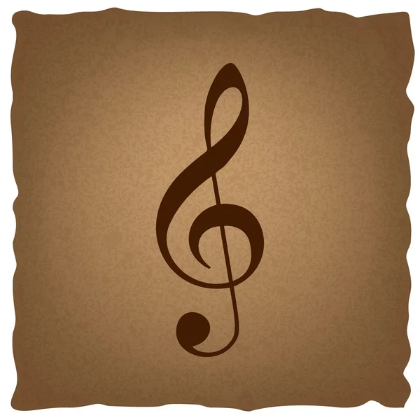 Музыкальный скрипичный знак — стоковый вектор