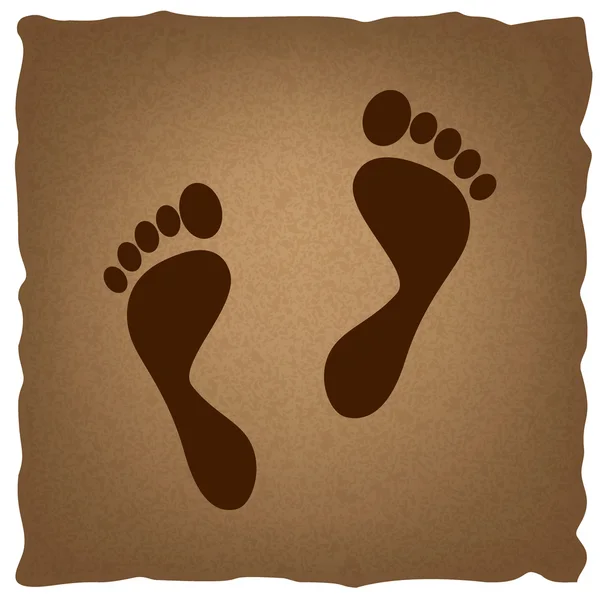 Знак отпечатков ног — стоковый вектор