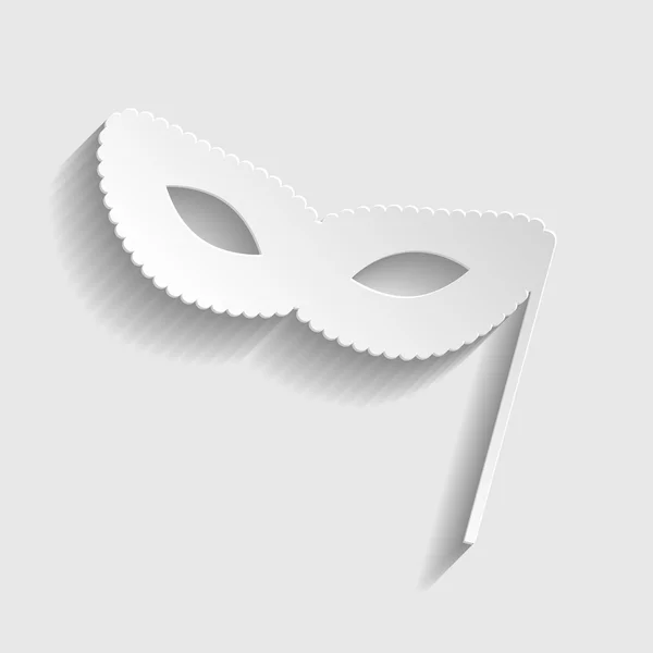 Traditionele Venetiaanse carnaval decoratieve masker-pictogram — Stockvector