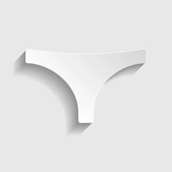Icono de las bragas de mujer con un pequeño lazo — Vector de stock