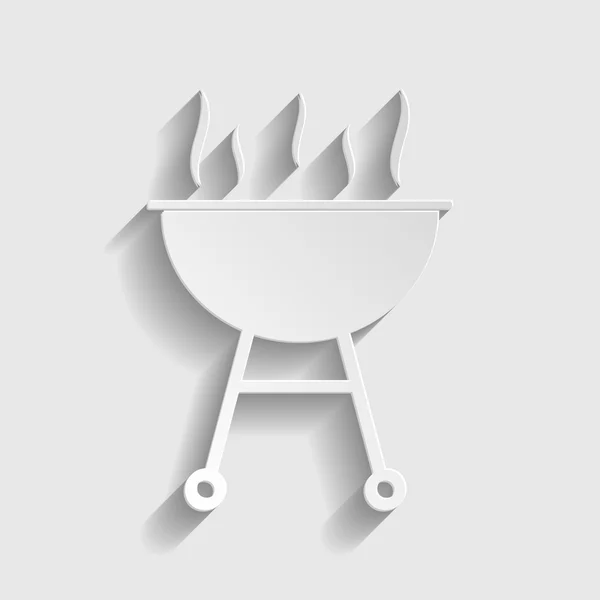 Ícone simples de churrasco — Vetor de Stock