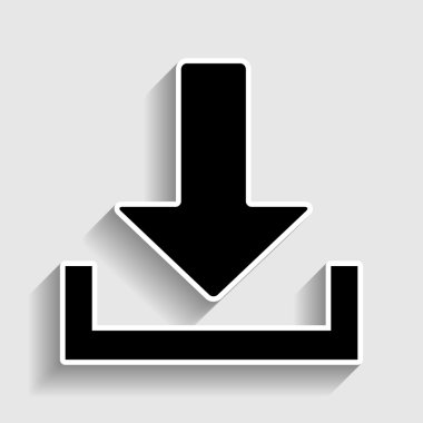 İşareti indirin. Etiket stil ikonu