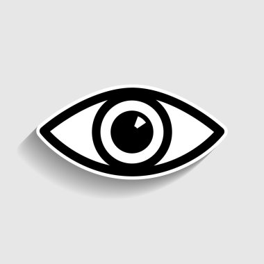 Göz işareti. Etiket stil ikonu