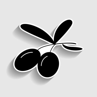 Zeytin işareti. Etiket stil ikonu