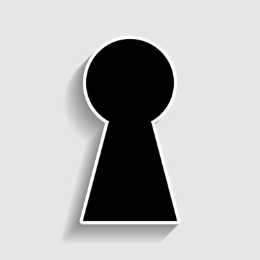 Anahtar deliği işareti. Etiket stil ikonu