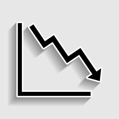 Gösteren kriz aşağı dönük ok