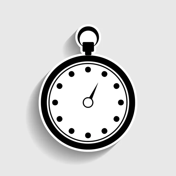 Panneau chronomètre. icône de style autocollant — Image vectorielle
