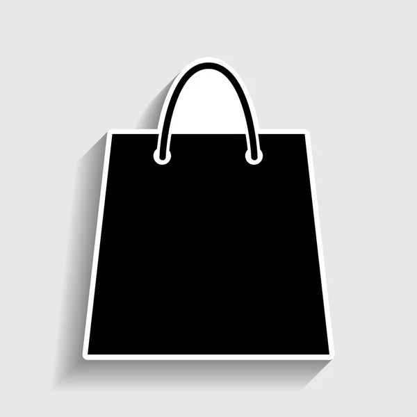 Saco de compras. Ícone de estilo etiqueta — Vetor de Stock