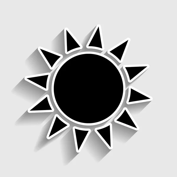 Signo solar. Icono de estilo de etiqueta — Vector de stock