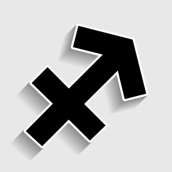 Sagittarius Zeichen. Sticker-Symbol — Stockvektor
