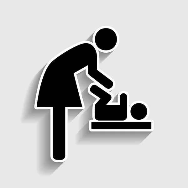 Символ для жінок і дитини, зміна малюка — стоковий вектор