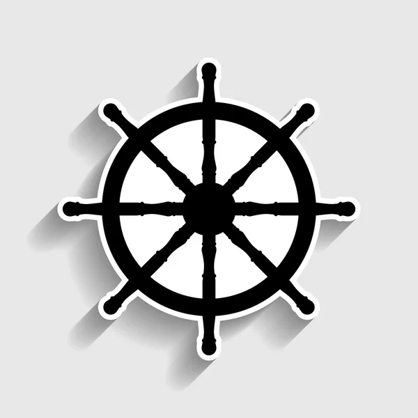 Señal de rueda de barco — Vector de stock