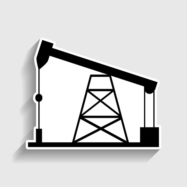 Placa de equipamento de perfuração de petróleo —  Vetores de Stock