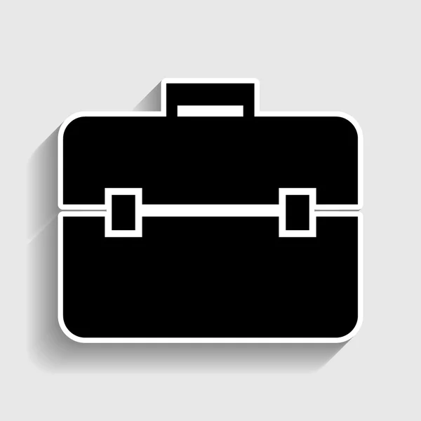 Briefcase sign. Sticker style icon — Stock Vector