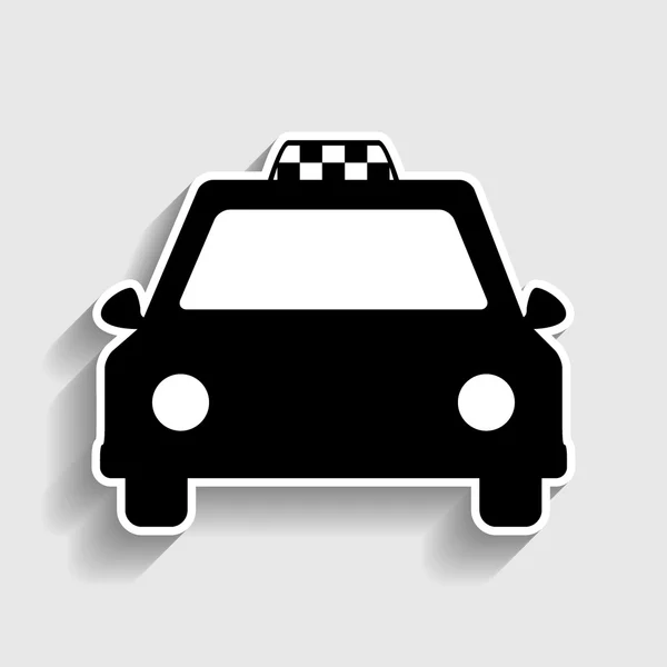 Taxi sign. Sticker style icon — Stock Vector