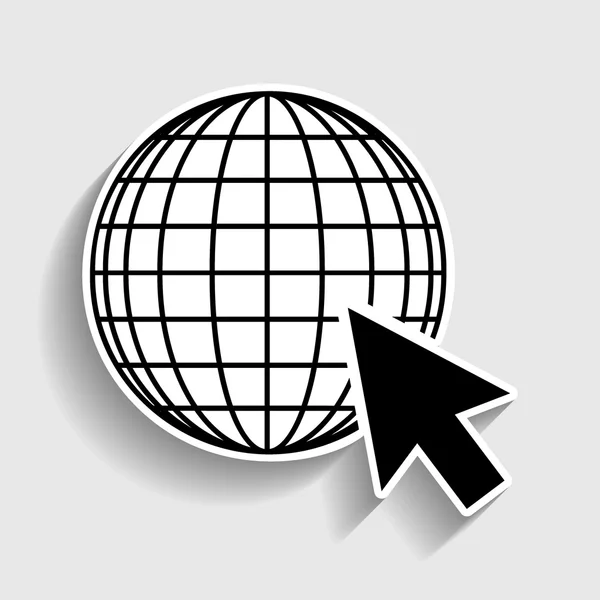 Globe de la Terre avec curseur — Image vectorielle