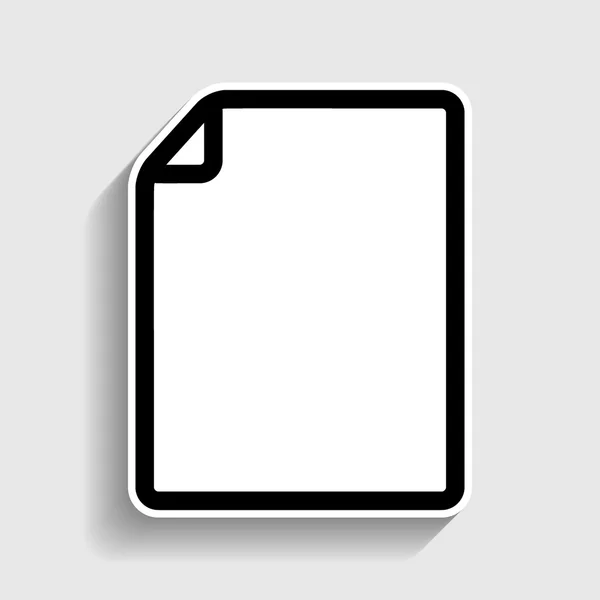 Firma del documento. Icono de estilo de etiqueta — Vector de stock