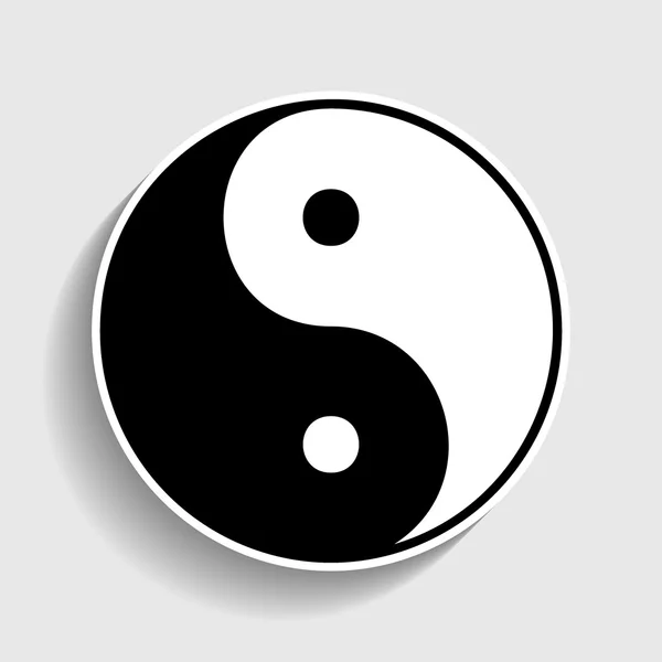 Ying yang símbolo de armonía y equilibrio — Vector de stock