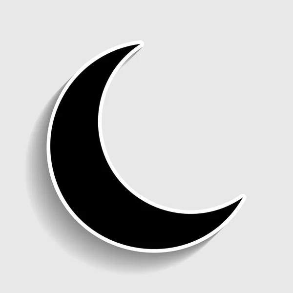 Знак Луны. Иконка стиля стикера — стоковый вектор