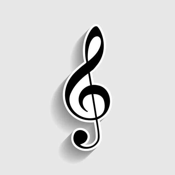 Muziek viool clef teken — Stockvector