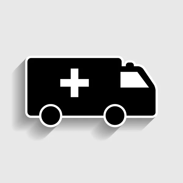 Segnale di ambulanza. Icona stile adesivo — Vettoriale Stock