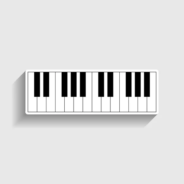 Piano toetsenbord teken — Stockvector