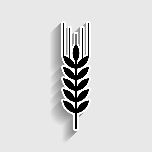 Wheat sign. Sticker style icon — Stock Vector