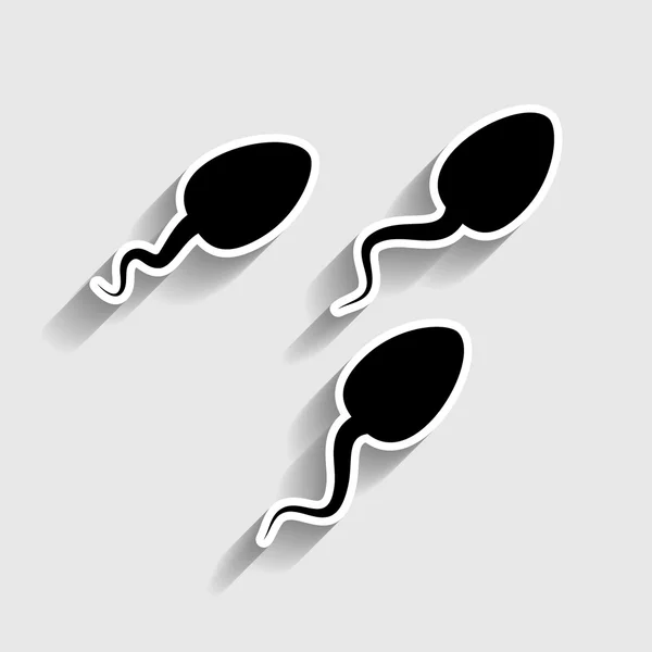 Sperms sign. Sticker style icon — Stock Vector