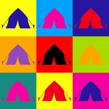 Turist çadır simgesi