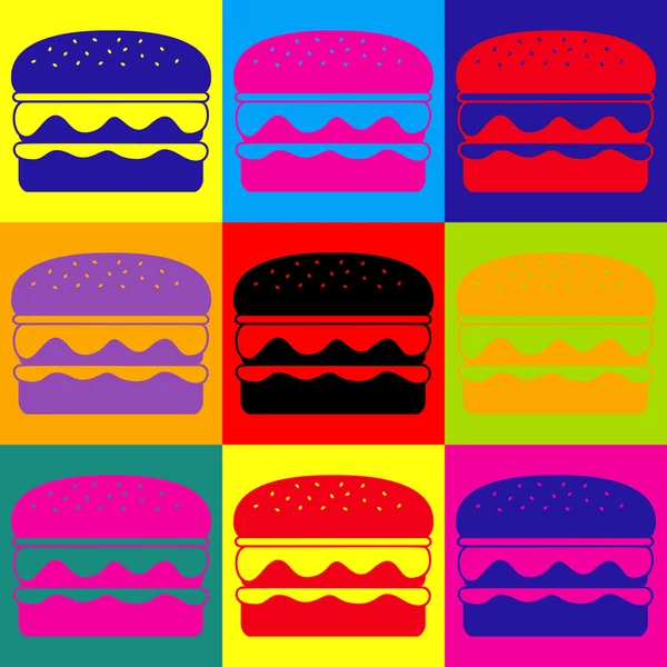 Burger simple icon — Stock Vector