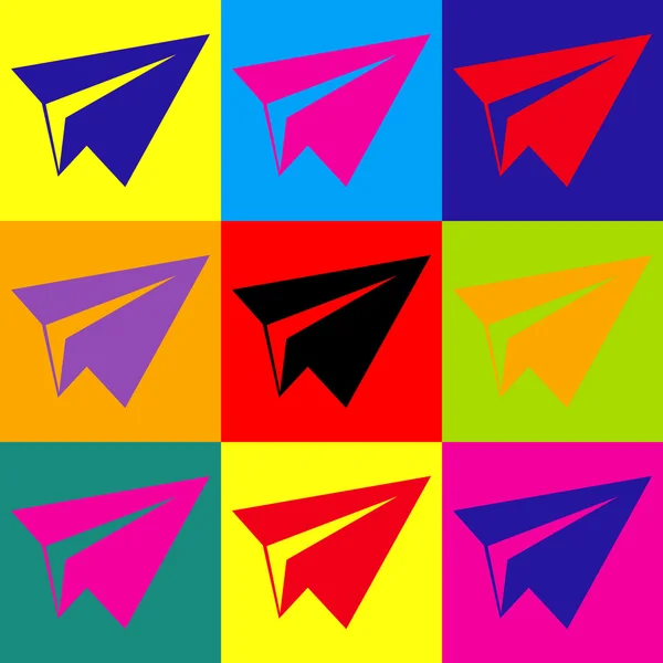 Icône avion papier — Image vectorielle