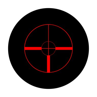 Görme işareti. Kırmızı vektör simgesi