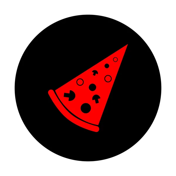 Pizza enkel ikon — Stock vektor
