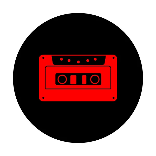 Cassettepictogram, geluidsband teken — Stockvector