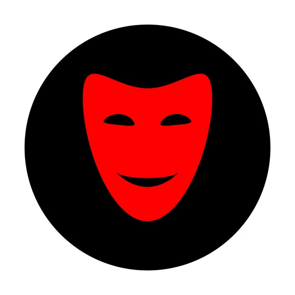 Comedia máscaras teatrales — Vector de stock