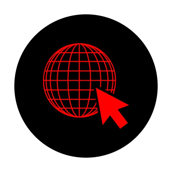 カーソルが付いている地球地球 — ストックベクタ
