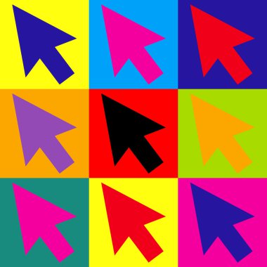 Ok işareti. Popüler sanat stil Icons set