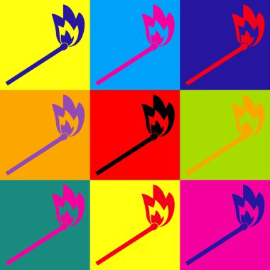 Aynı işaret. Popüler sanat stil Icons set