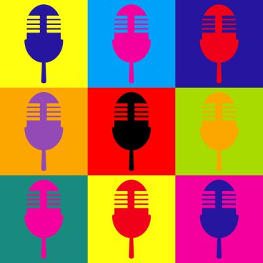 Retro mikrofon işareti