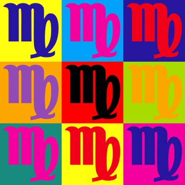 Başak Üye. Popüler sanat stil Icons set