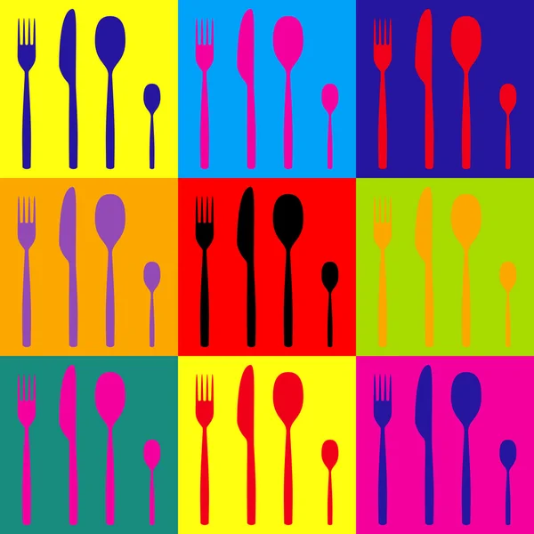 Fork spoon and knife sign — Stock Vector