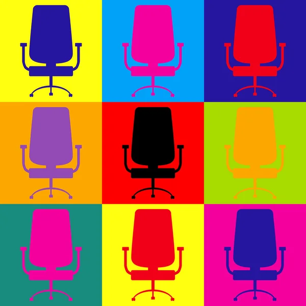 Señal de silla de oficina — Vector de stock