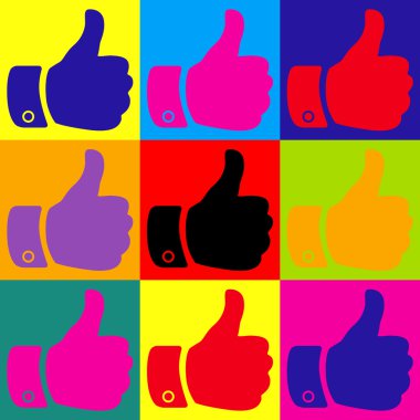 El işareti. Popüler sanat stil Icons set