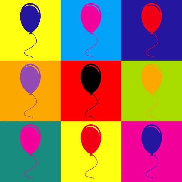 Sinal de balão. Conjunto de ícones de estilo pop-art —  Vetores de Stock